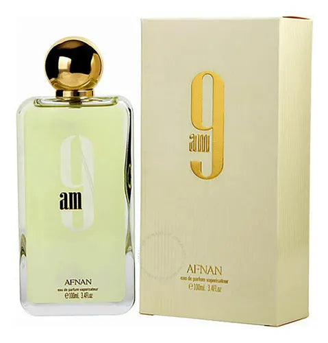 AFNAN 9 AM FOR MEN 3.4 OZ EDP GOLD BOX