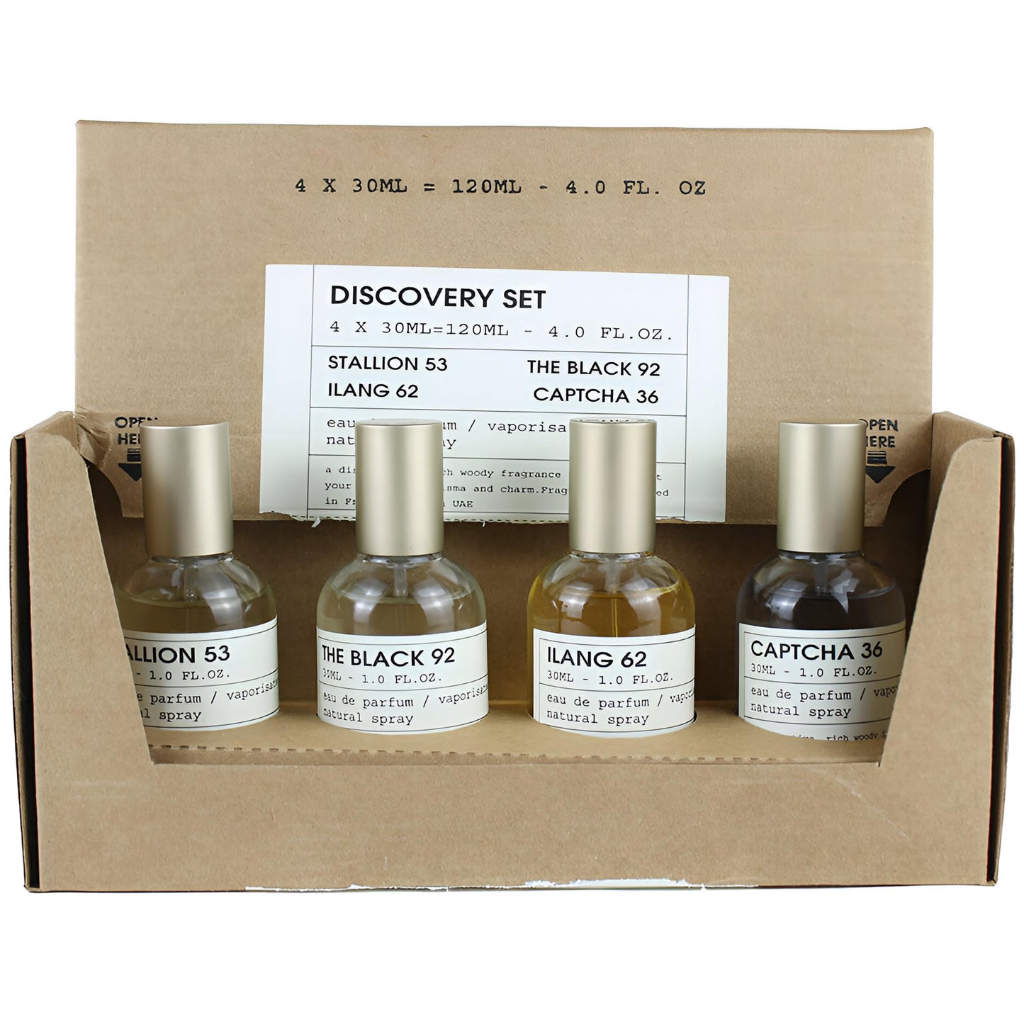 MINI SET UNISEX 1.01 OZ (4 PC) STALLION 53/THE BLACK 92/LILIANG 62/ CAPTCHA 36